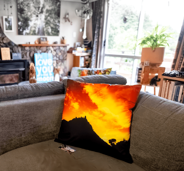 Kauri Mountain and Golden Mt Manaia Cushion Cover - PCK Photography